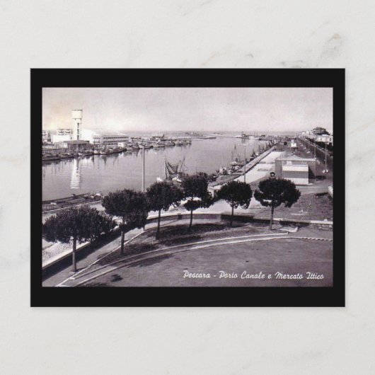 Oud Briefkaart - Pescara, de haven (Voorkant)