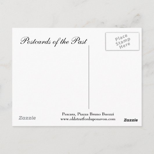 Oud Briefkaart - Pescara, Piazza Bruno Buozzi (Achterkant)