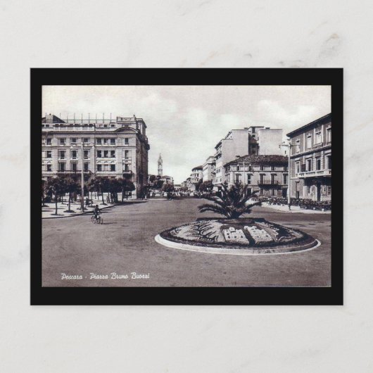 Oud Briefkaart - Pescara, Piazza Bruno Buozzi (Voorkant)