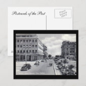 Oud Briefkaart - Pescara, Piazza Renascita en Cors (Voorkant / Achterkant)