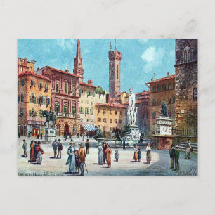 Oud Briefkaart - Piazza della Signoria, Firenze