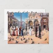 Oud Briefkaart - Piazza San Marco, Venetië (Voorkant / Achterkant)
