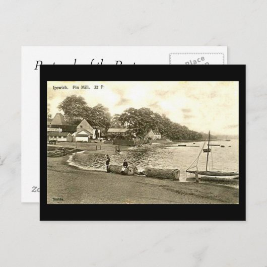Oud Briefkaart - Pin Mill, Ipswich, Suffolk (Voorkant / Achterkant)