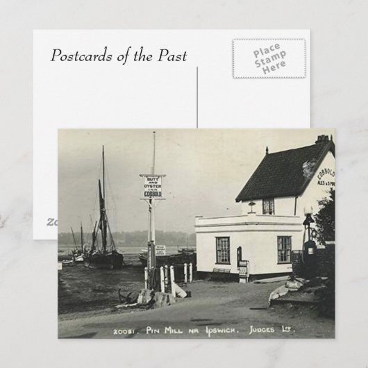 Oud Briefkaart - Pin Mill, Ipswich, Suffolk (Voorkant / Achterkant)