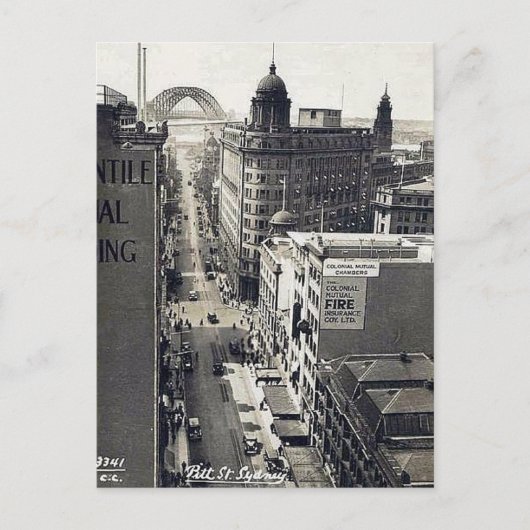Oud Briefkaart - Pitt Street. Sydney, NSW (Voorkant)