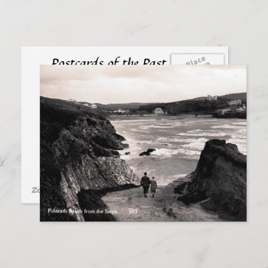 Oud Briefkaart - Polzeath, Cornwall (Voorkant / Achterkant)