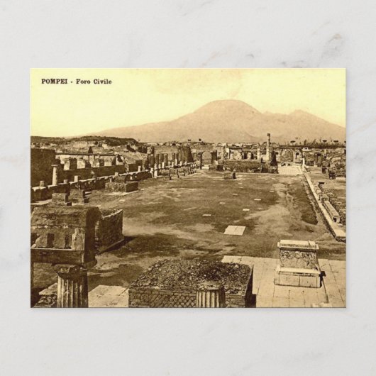 Oud Briefkaart - Pompei , forum (Voorkant)