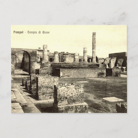 Oud Briefkaart - Pompei, Tempio di Giove (Voorkant)