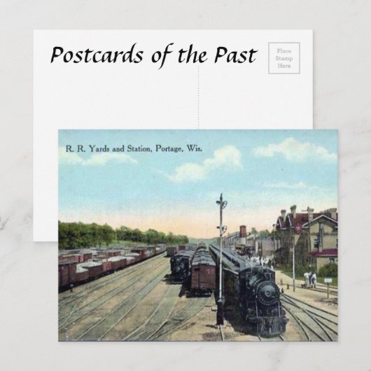 Oud Briefkaart - Portage, Wisconsin (Voorkant / Achterkant)