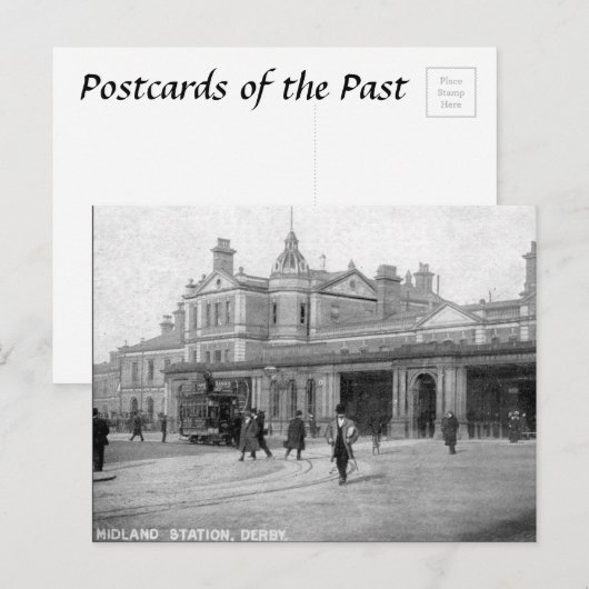 Oud Briefkaart - Post Midland, Derby (Voorkant / Achterkant)