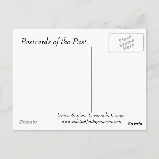 Oud Briefkaart - post van de Savannah Union (Achterkant)