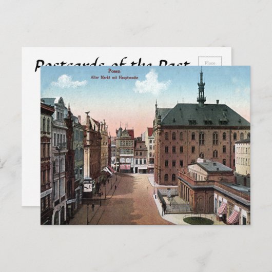 Oud Briefkaart - Poznan, Polen (Voorkant / Achterkant)
