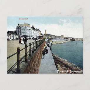 Oud Briefkaart - Promenade, Penzance, Cornwall