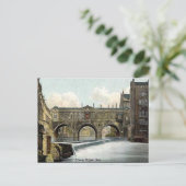 Oud Briefkaart - Pulteney Bridge, Bath, Somerset (Staand voorkant)