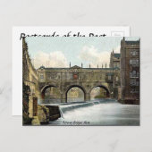 Oud Briefkaart - Pulteney Bridge, Bath, Somerset (Voorkant / Achterkant)