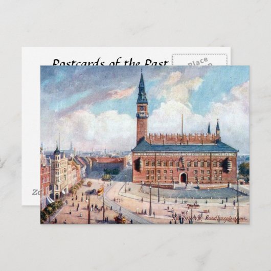 Oud Briefkaart - Rådhuspladsen, Kopenhagen (Voorkant / Achterkant)