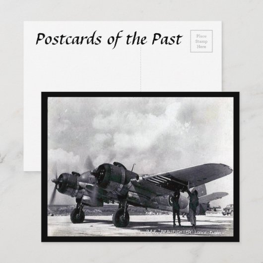 Oud Briefkaart - RAF Bristol "Beaufighter" (Voorkant / Achterkant)