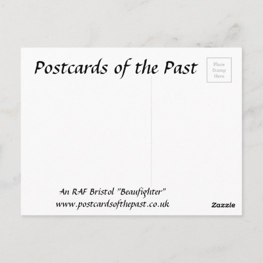Oud Briefkaart - RAF Bristol "Beaufighter" (Achterkant)