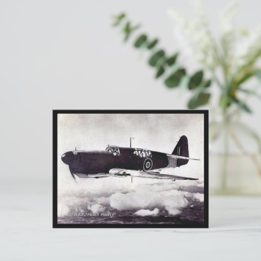 Oud Briefkaart - RAF Fairey Firefly (Staand voorkant)