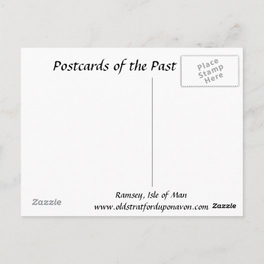 Oud Briefkaart - Ramsey, eiland Man (Achterkant)