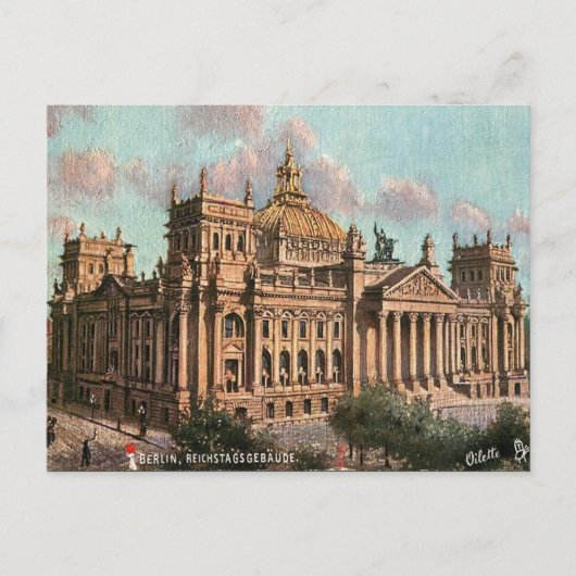 Oud Briefkaart - Reichstag, Berlijn (Voorkant)