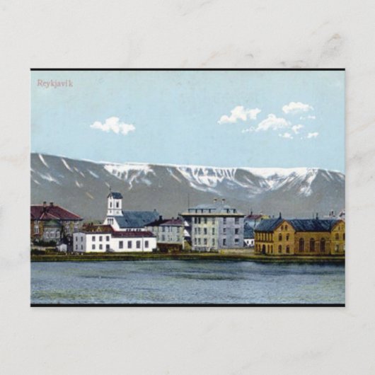 Oud Briefkaart - Reykjavik, IJsland (Voorkant)