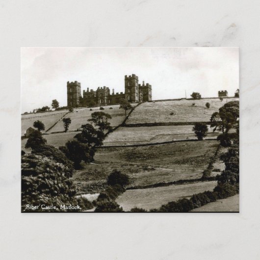 Oud Briefkaart - Riber Castle, Matlock, Derbyshire (Voorkant)