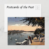 Oud Briefkaart - Rijn, Bonn, Duitsland (Voorkant / Achterkant)