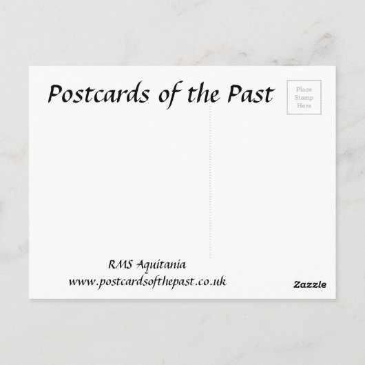 Oud Briefkaart - RMS Aquitania (Achterkant)