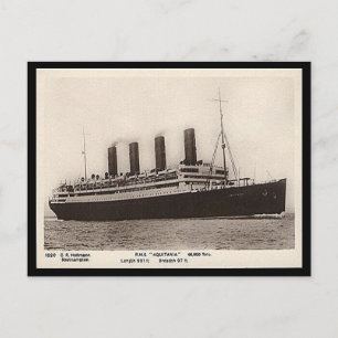 Oud Briefkaart - RMS Aquitania