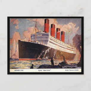 Oud Briefkaart - RMS Aquitania