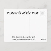 Oud Briefkaart - RMS Aquitania verlaat New York (Achterkant)