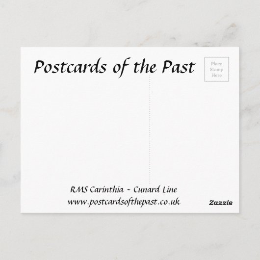 Oud Briefkaart - RMS Carinthia (Achterkant)