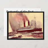 Oud Briefkaart - RMS Caronia, Cunard Line (Voorkant / Achterkant)