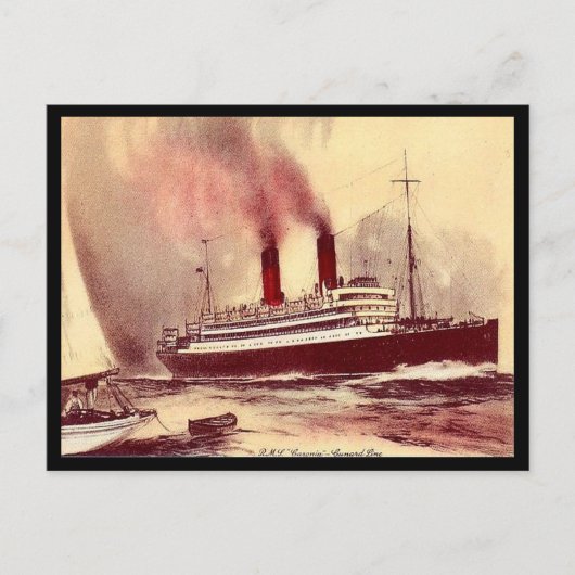 Oud Briefkaart - RMS Caronia, Cunard Line (Voorkant)