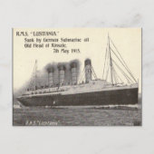 Oud Briefkaart - RMS Lusitania (Voorkant)