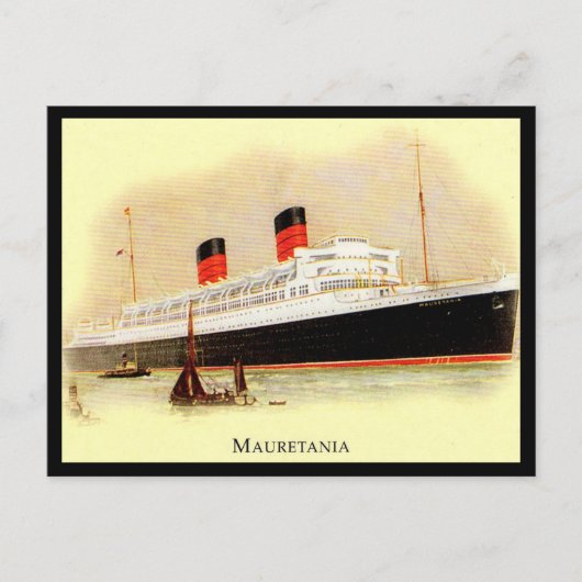 Oud Briefkaart - RMS Mauretania (Voorkant)