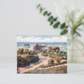 Oud Briefkaart - Rocher de la Vierge, Biarritz (Staand voorkant)