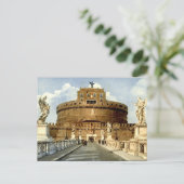 Oud Briefkaart, Rome, Castel Sant'Angelo Briefkaart (Staand voorkant)