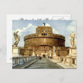 Oud Briefkaart, Rome, Castel Sant'Angelo Briefkaart (Voorkant / Achterkant)