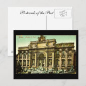 Oud Briefkaart, Rome, Fontana di Trevi in 1908 Briefkaart (Voorkant / Achterkant)