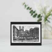 Oud Briefkaart, Rome, Piazza di Spagna Briefkaart (Staand voorkant)