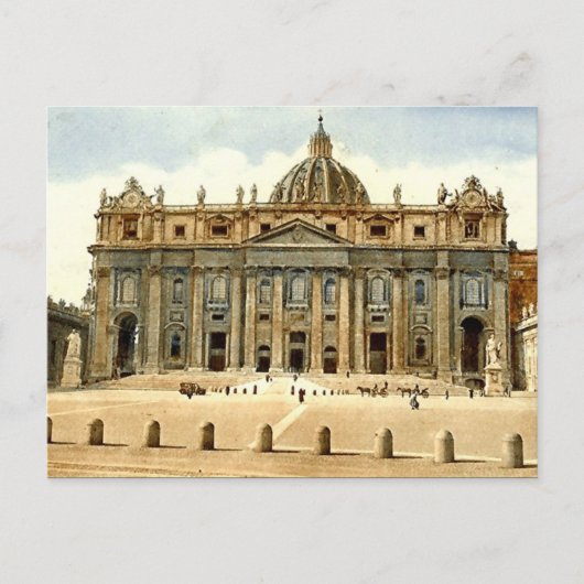 Oud Briefkaart, Rome, Sint-Peter en Vaticaan Briefkaart (Voorkant)