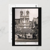 Oud Briefkaart - Rome, Spaanse trappen (Voorkant / Achterkant)