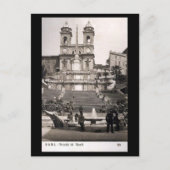 Oud Briefkaart - Rome, Spaanse trappen (Voorkant)