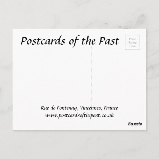 Oud Briefkaart - Rue de Fontenay, Vincennes (Achterkant)