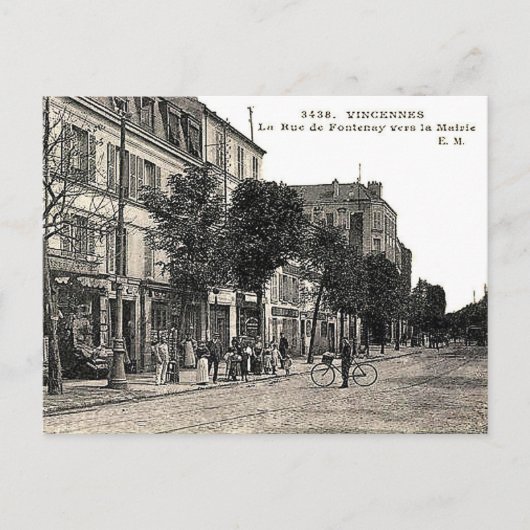 Oud Briefkaart - Rue de Fontenay, Vincennes (Voorkant)