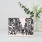 Oud Briefkaart - Rue d'Italie, Tunis (Staand voorkant)