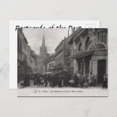 Oud Briefkaart - Rue Musette, Dijon, Frankrijk (Voorkant / Achterkant)