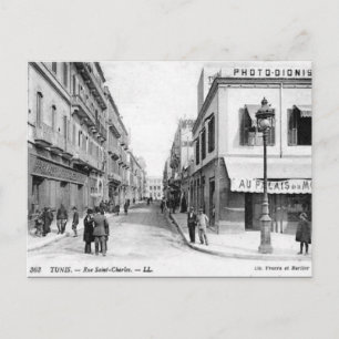 Oud Briefkaart - Rue Saint-Charles, Tunis